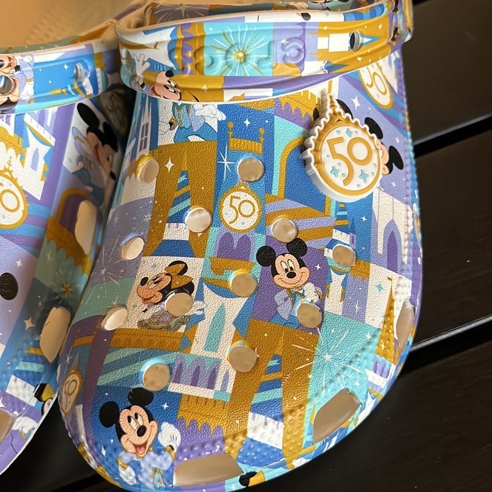 Disney 50th Anniversary Celebration Crocs Size 9 - Picture 3 of 17